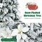 Costway 5ft/6ft/7ft/8ft Snow Flocked Christmas Pencil Tree w/ Berries & Poinsettia Flowers